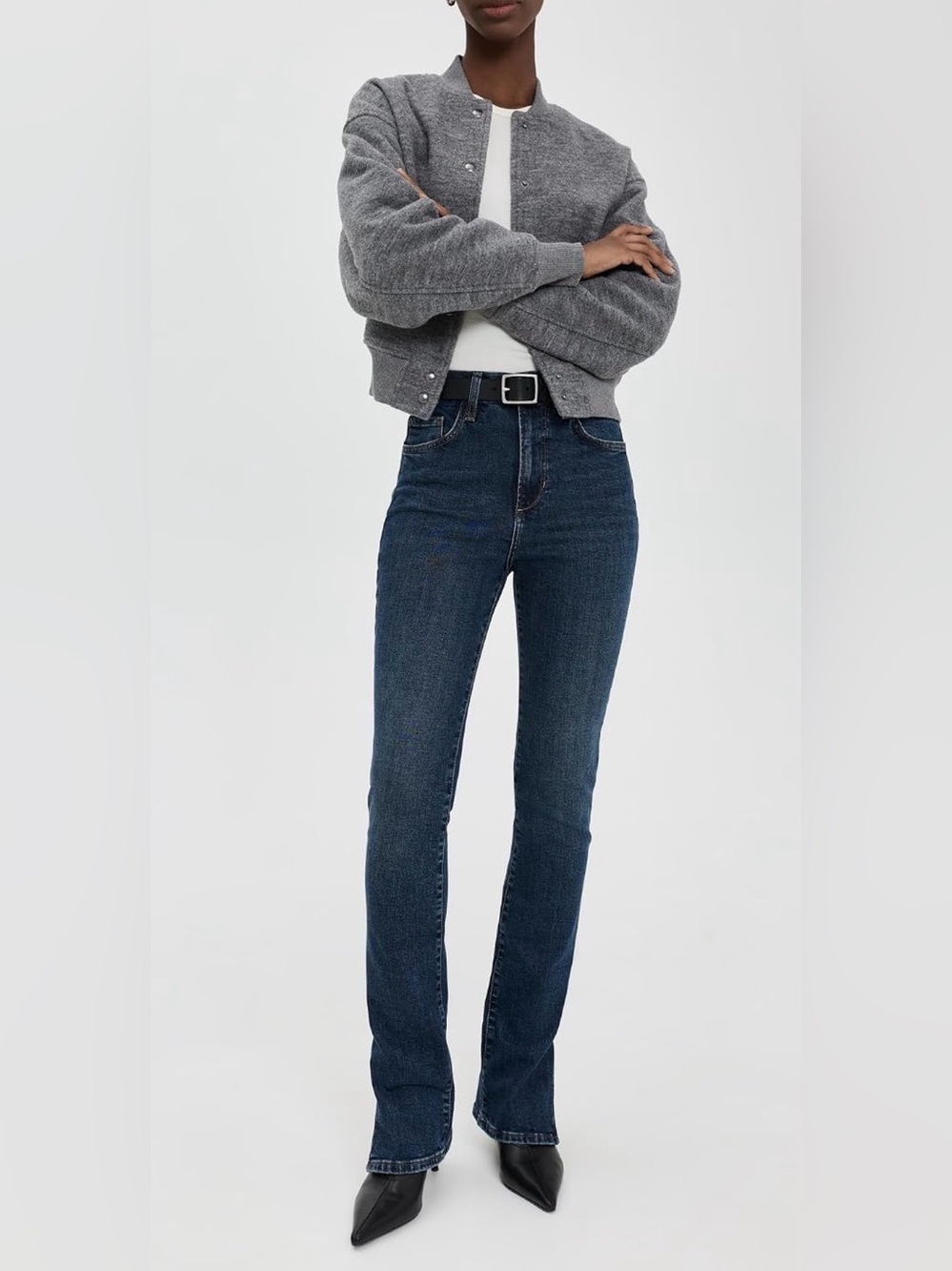 Favorite Daughter Dark Blue Bootcut Jeans